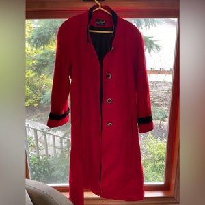Vintage 60s Lady Suzette red wool coat